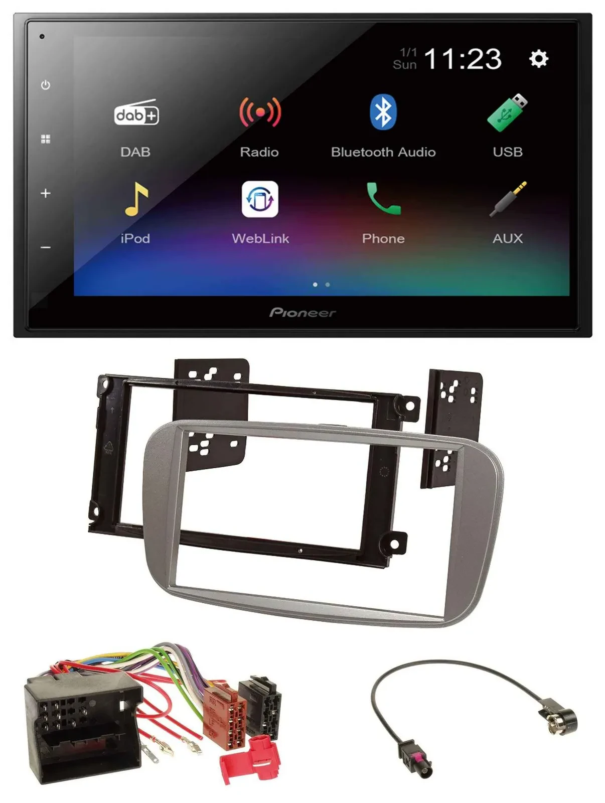 Pioneer USB Bluetooth DAB 2DIN MP3 Autoradio für Ford Focus Galaxy C-Max ab 2007