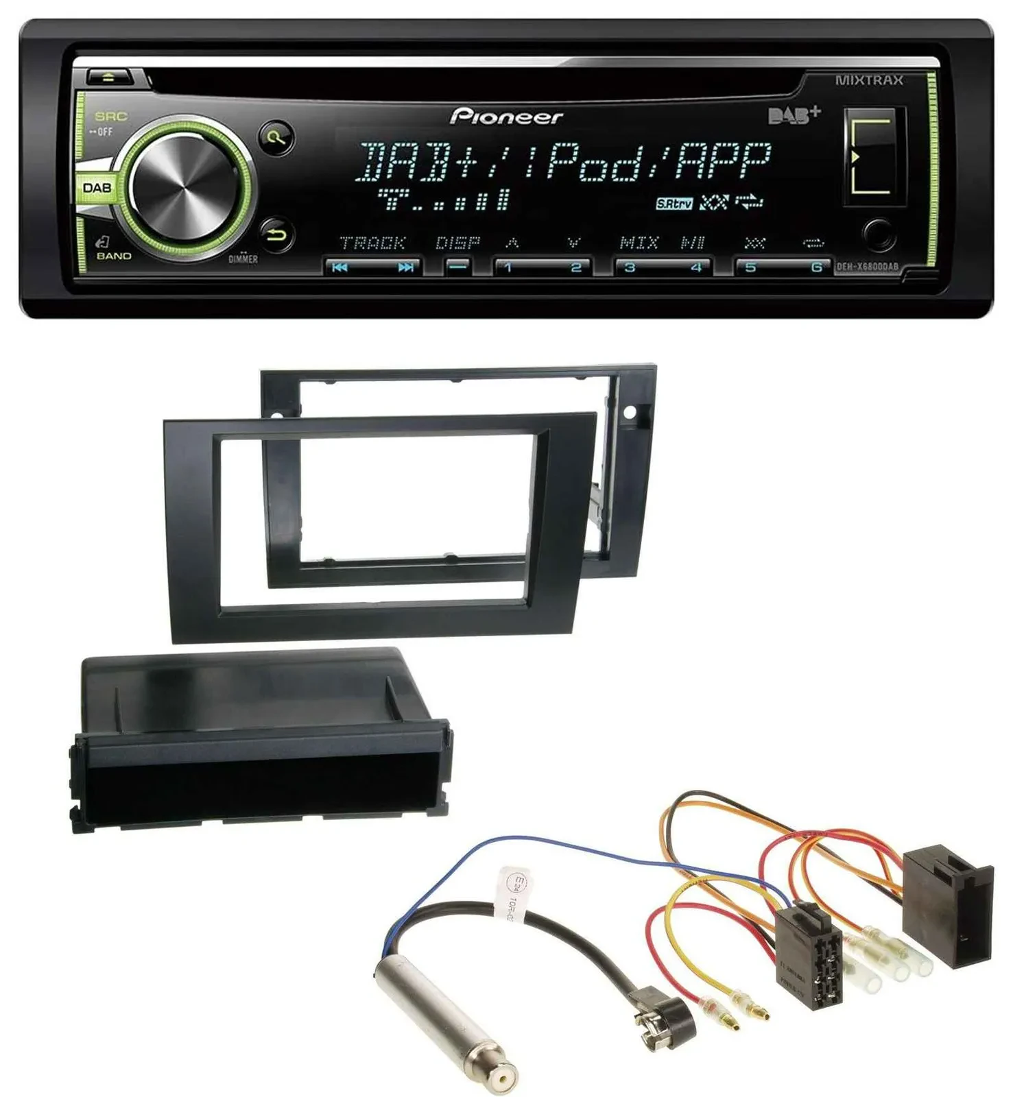 Автомагнитола Pioneer для Audi A4 B6/B7 (2001–2008) DAB, USB, MP3, AUX, CD, ISO