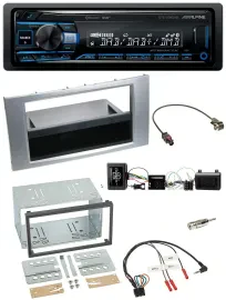 Alpine USB Bluetooth DAB Lenkrad Autoradio für Ford Kuga 2008-2012 silber
