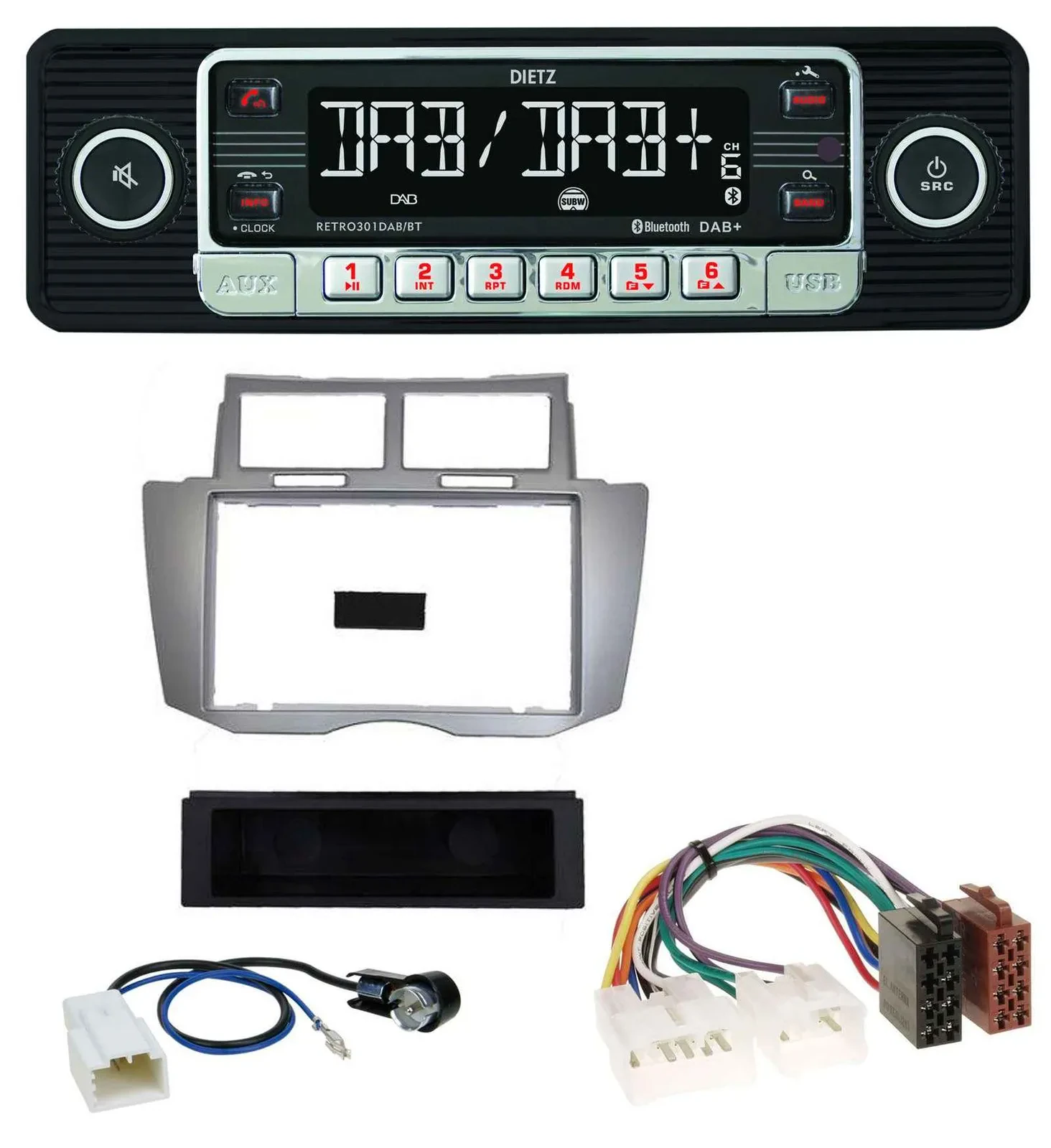 Dietz USB DAB MP3 Bluetooth Autoradio für Toyota Yaris (2007-2011)