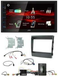 JVC USB Bluetooth Lenkrad DAB 2DIN Autoradio für Porsche Panamera 09-16 Infoadap