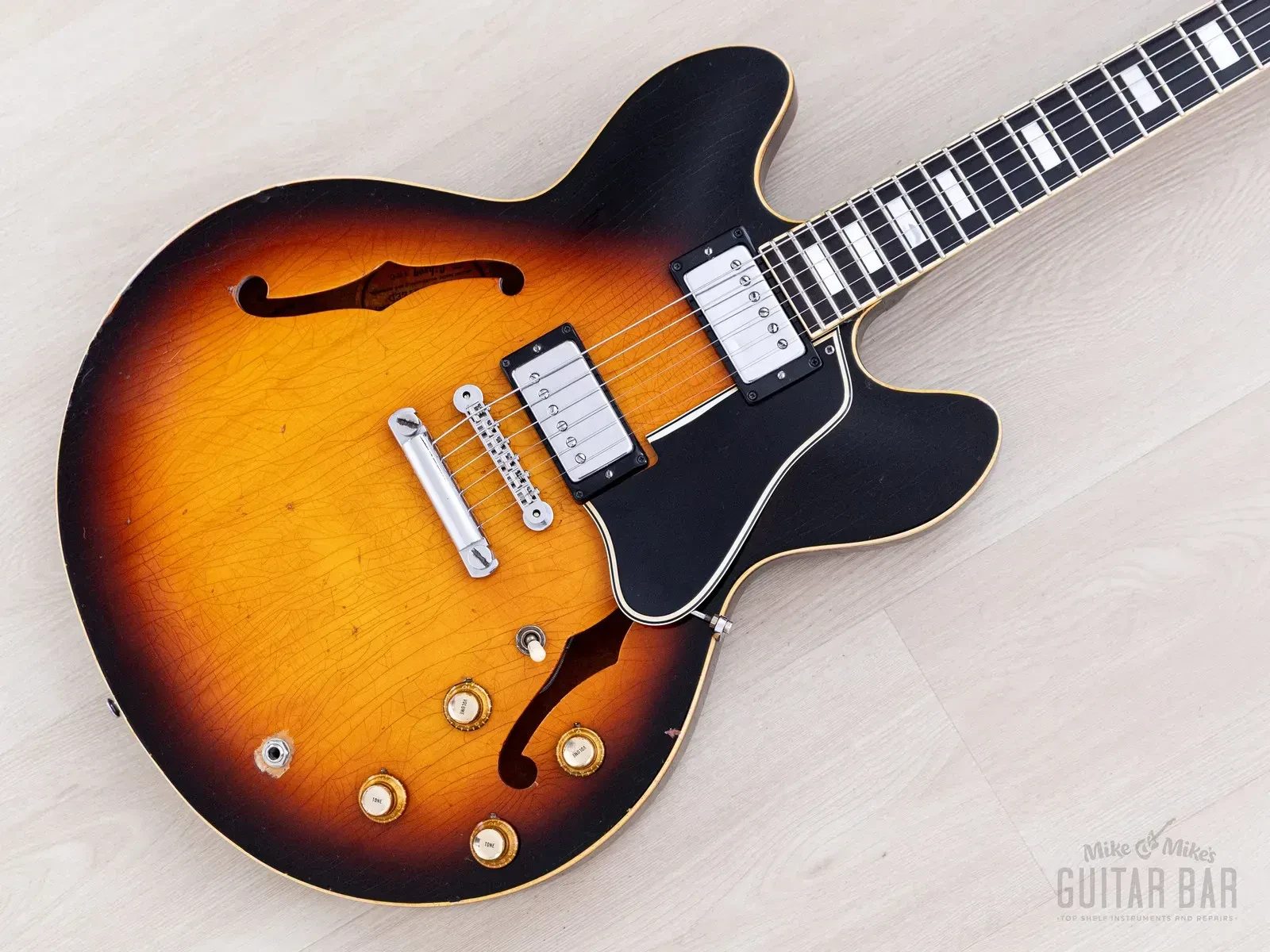 1966 Gibson ES-335 TD Vintage Semi-Hollow Guitar Stoptail w/ Pat # Pickups, Case