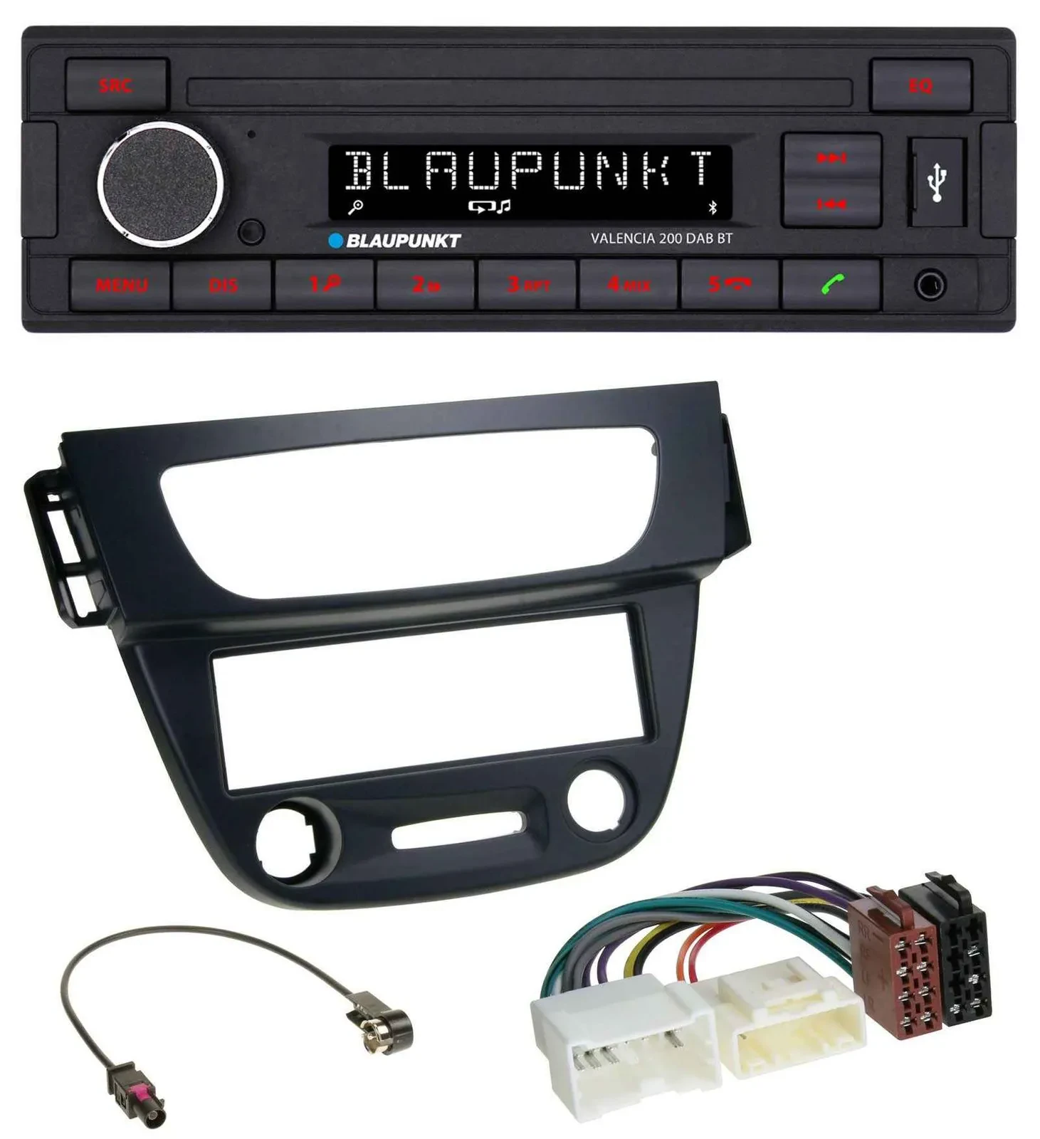 Blaupunkt DAB MP3 Bluetooth USB Autoradio für Renault Megane 3 09-14 schwarz