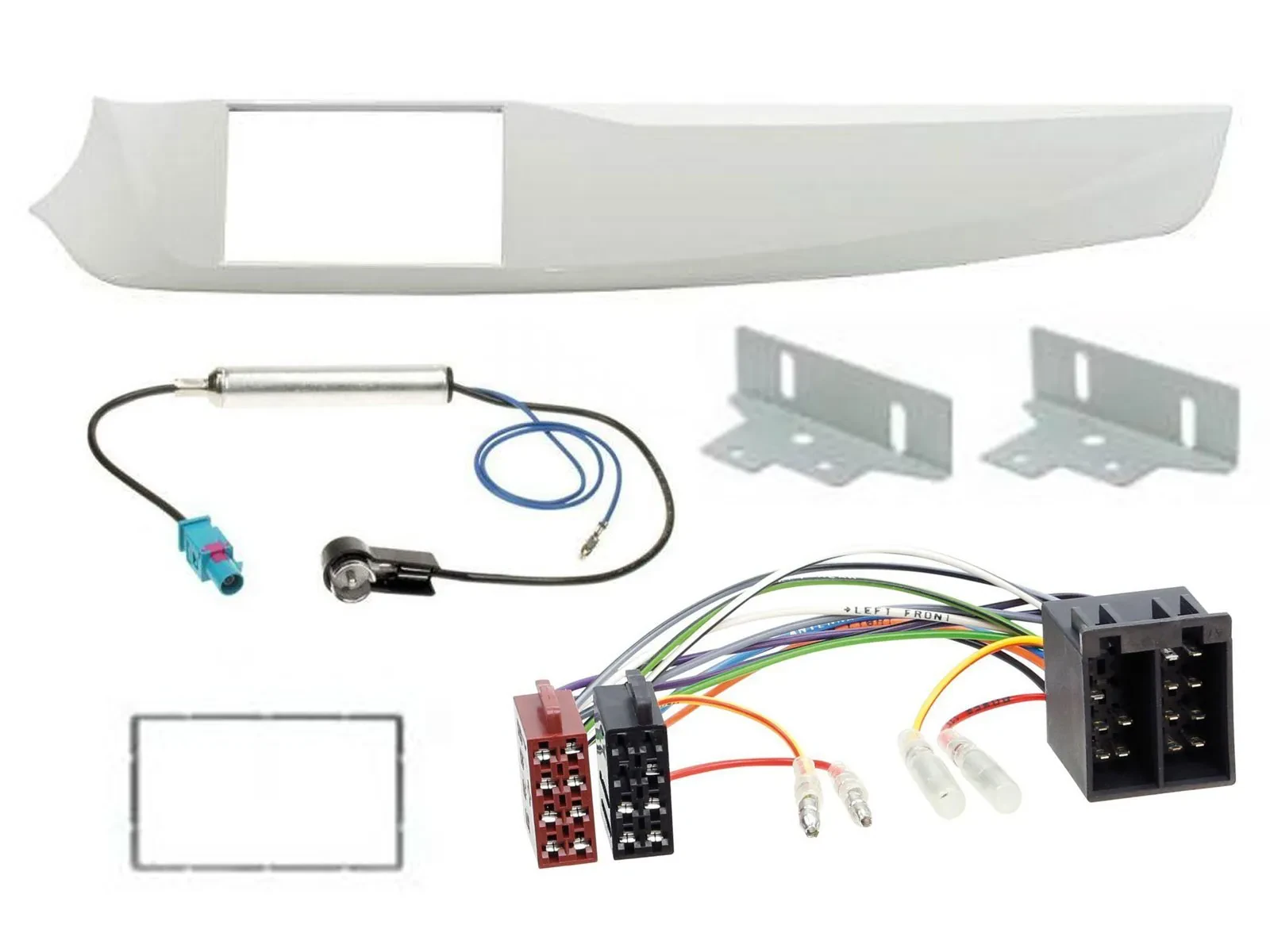 Radioeinbauset Doppel DIN Autoradio für Alfa Romeo Giulietta 2010-2013 weiß