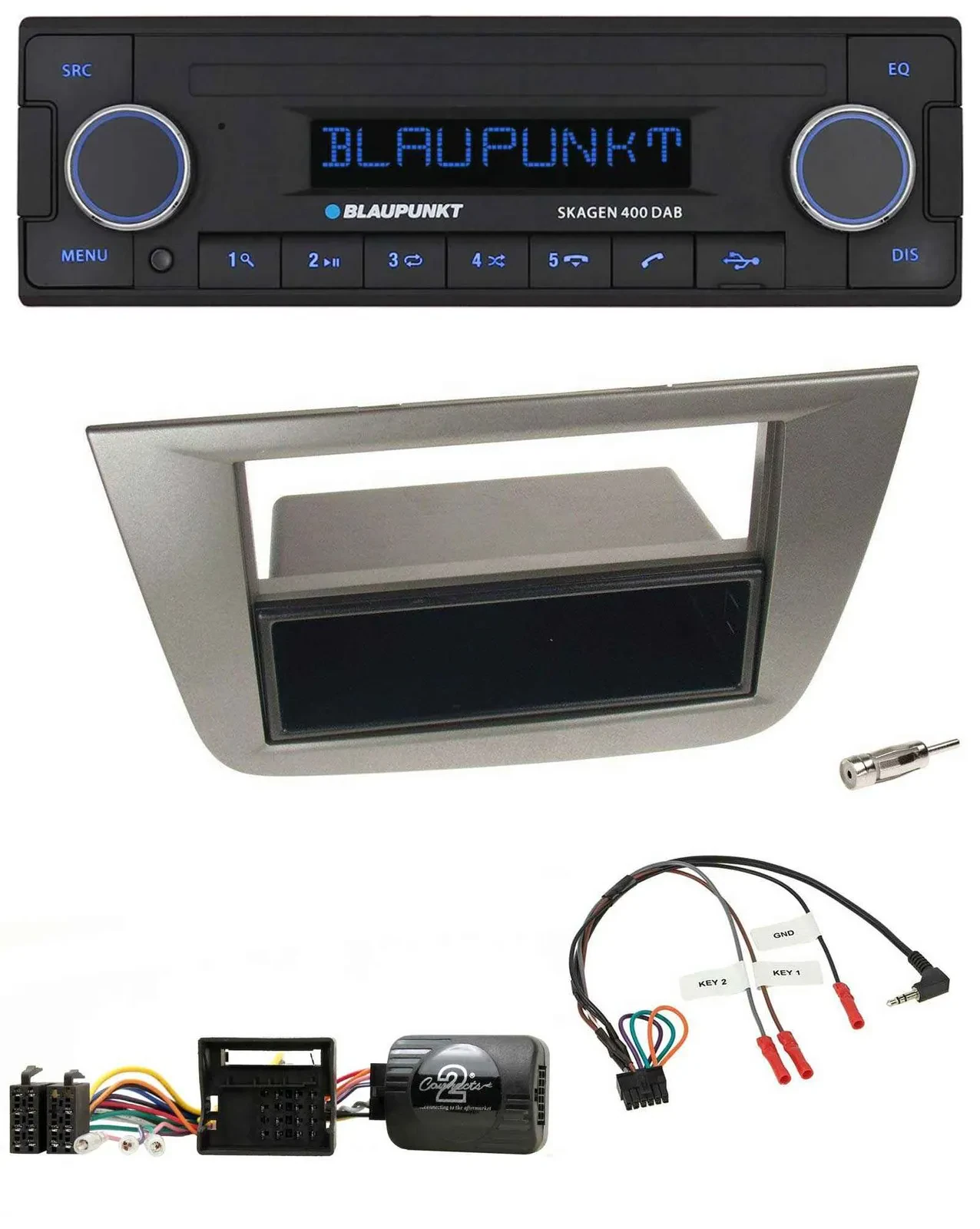 Blaupunkt DAB USB Bluetooth Lenkrad Autoradio für Seat Toledo Altea 2004-2009 an