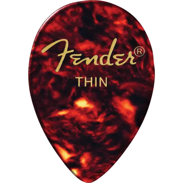 Медиаторы Fender 358 Shape Picks, Tortoise Shell, Thin, 12 Count