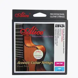 Струны для акустической гитары Alice AW434-L Bronze 80/20 Light 12-53