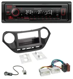 Kenwood MP3 CD USB Bluetooth DAB Autoradio für Hyundai i10 (ab 2013)