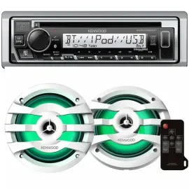 Kenwood KMR-D382BT Multimedia Receiver + 6.5" Coaxial Speakers