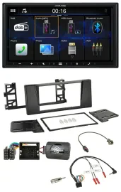 Alpine Bluetooth 2DIN Lenkrad DAB USB Autoradio für BMW 5er E39 01-03 Quadlock