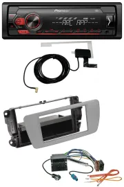 Автомагнитола Pioneer 1-DIN USB DAB MP3 AUX для Seat Ibiza (с 2008), серый (Dublin Grey)