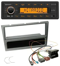 Continental 1DIN DAB MP3 AUX USB Autoradio für Opel Corsa C Quadlock 2004-2006 a