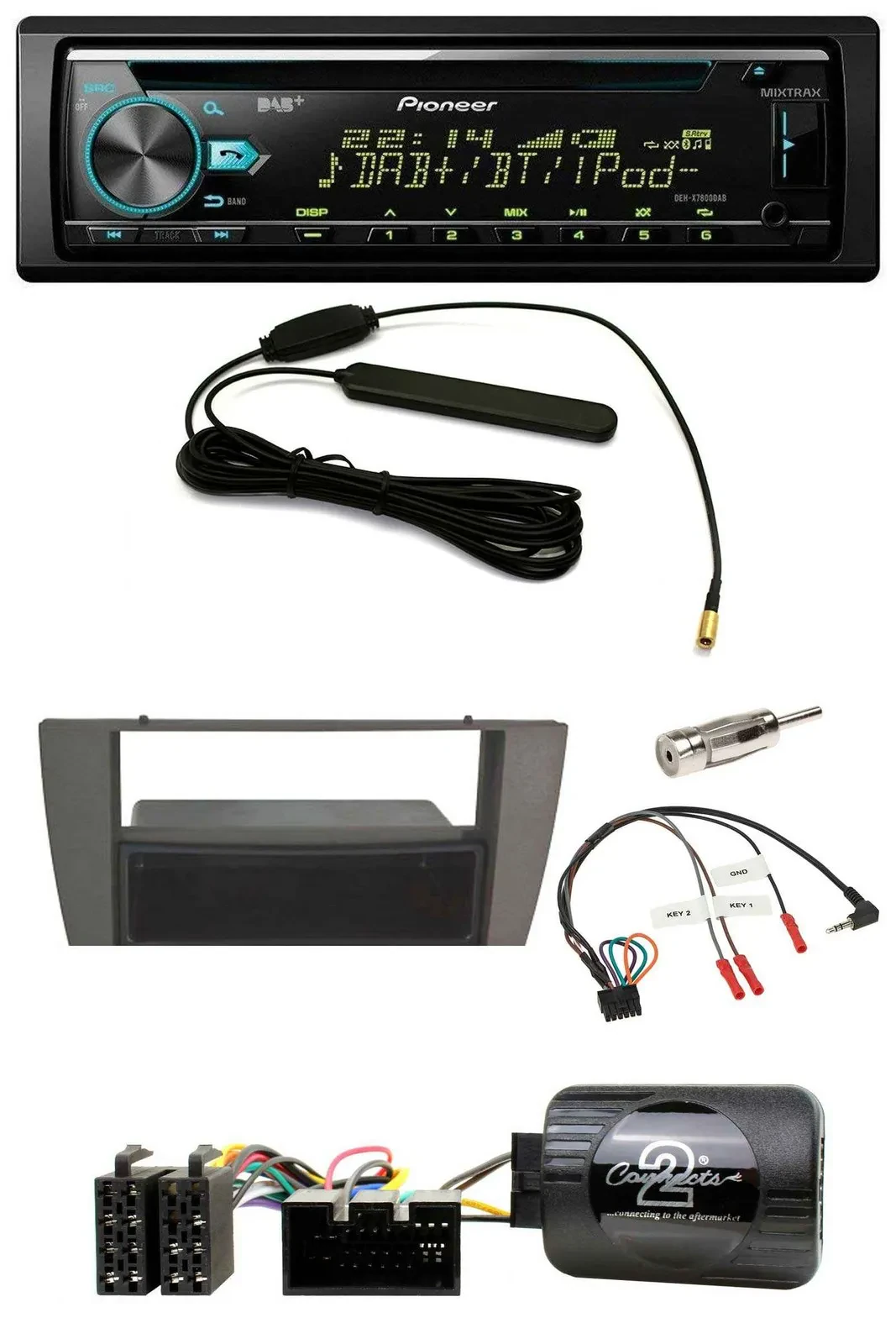 Pioneer CD MP3 Lenkrad DAB USB Autoradio für Jaguar X-Type S-Type 2003-2008