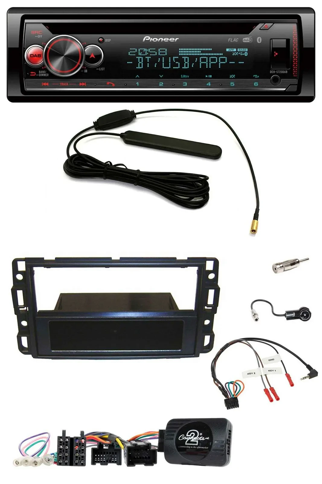 Pioneer USB DAB Lenkrad Bluetooth CD Autoradio für Cadillac BLS YSCF 2006-2010
