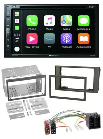 Pioneer DVD 2DIN MP3 DAB Bluetooth USB Autoradio für Iveco Daily 06-14 dunkelgra