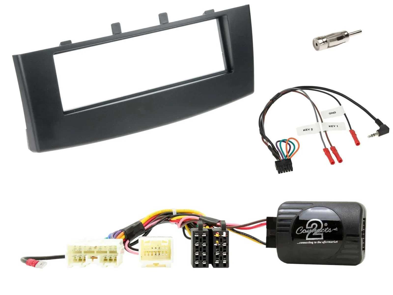 Einbauset Lenkradadapter DIN Autoradio für Mitsubishi Colt 2008-2012