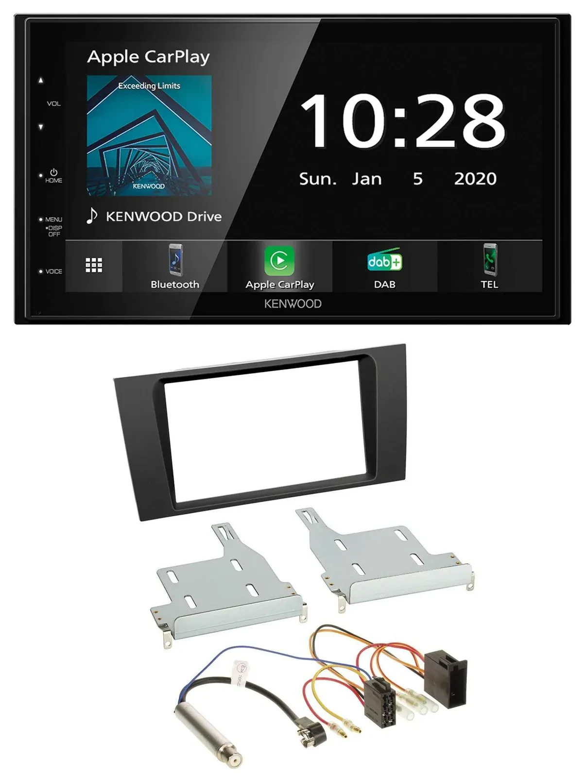 Автомагнитола для Audi A4 B5 (1999–2001) Kenwood 2-DIN, Bluetooth, DAB, USB, MP3