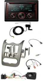 Pioneer 2DIN Lenkrad DAB USB CD Bluetooth Autoradio für Dacia ab 2012 dunkelsilb