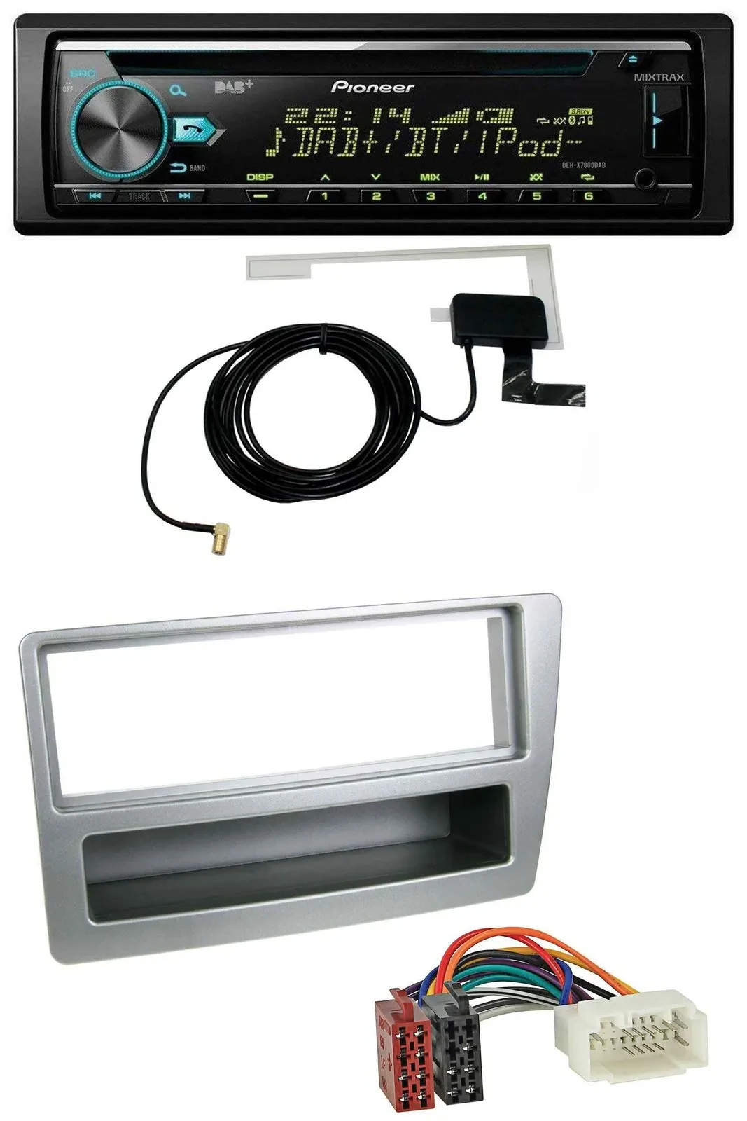 Pioneer MP3 AUX CD USB DAB Autoradio für Honda Civic 04-06 silber autom. Klima