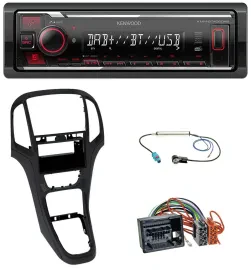Автомагнитола для Opel Astra J Kenwood MP3 Bluetooth USB DAB перламутровый черный