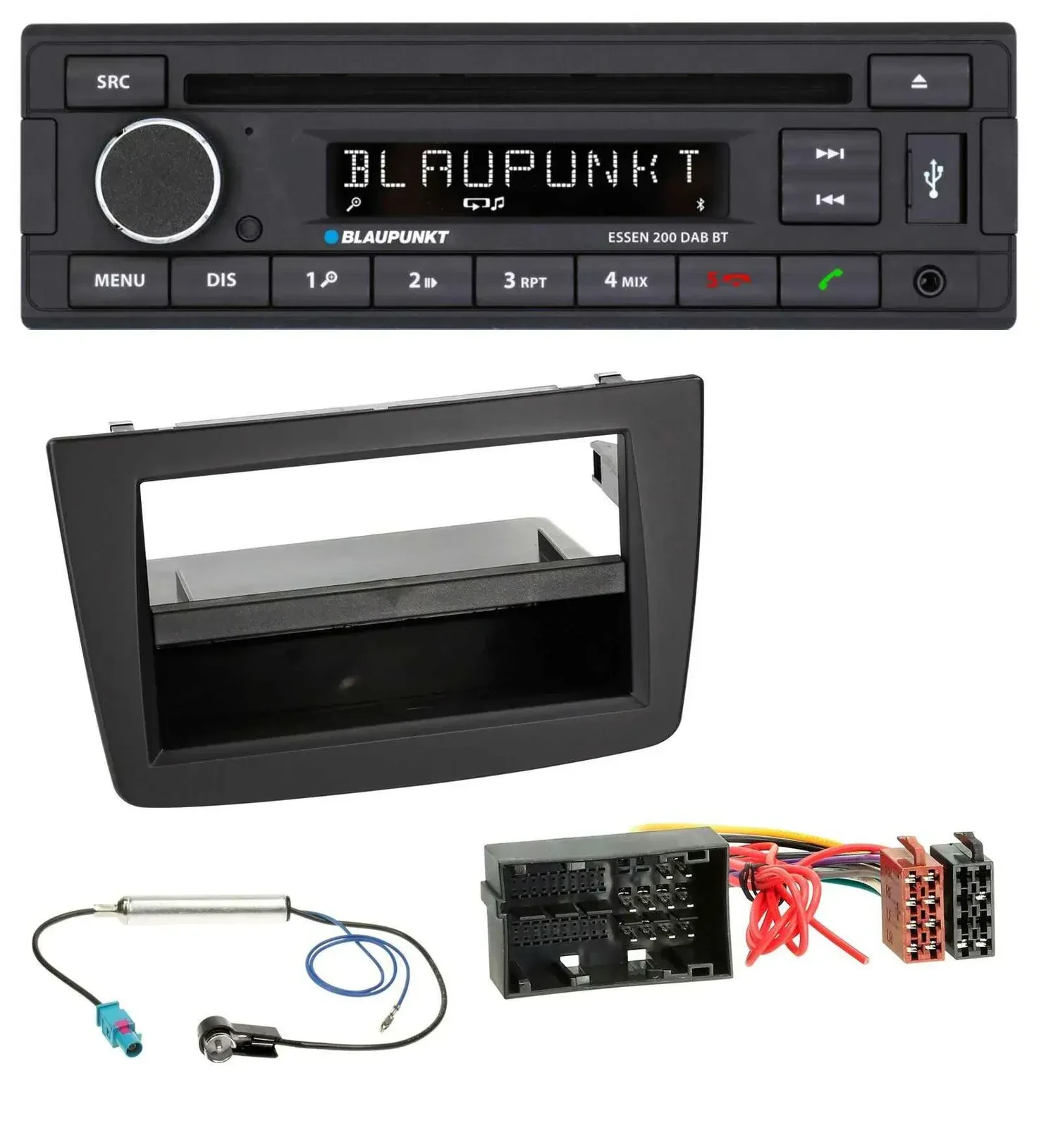 Blaupunkt USB MP3 Bluetooth DAB CD Autoradio für Alfa Romeo Mito 955 ab 14 schwa