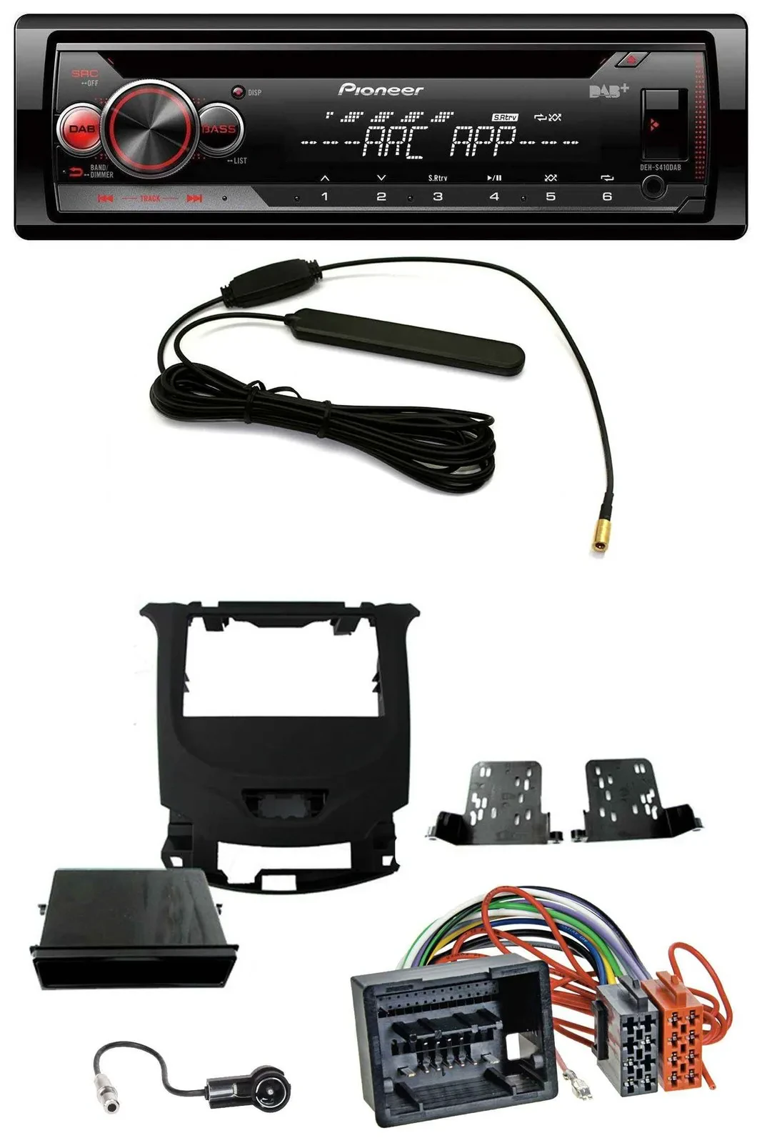 Pioneer CD USB AUX DAB MP3 Autoradio für Chevrolet Cruze ab 2016 Klavierlack/sch