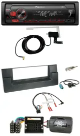 Автомагнитола Pioneer 1-DIN USB DAB MP3 для BMW 5 Series E39 2001-2004 с управлением на руле