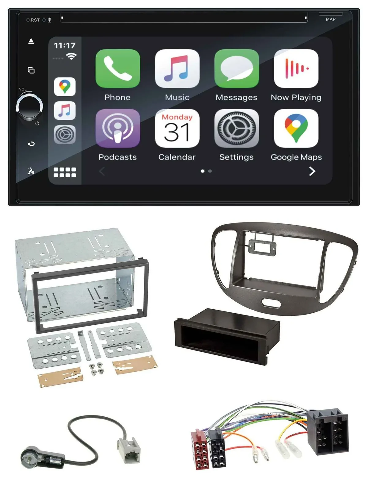 Blaupunkt 2DIN Bluetooth DAB USB DVD MP3 Autoradio für Hyundai i10 2008-13 dunke