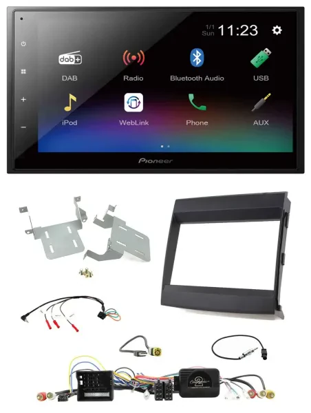 Pioneer USB Bluetooth DAB 2DIN Lenkrad Autoradio für Porsche Cayenne 2011-2016