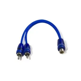Stinger SSRCB2M 2 Male to 1 Female Car Audio RCA Y Coaxial Interconnect Cables