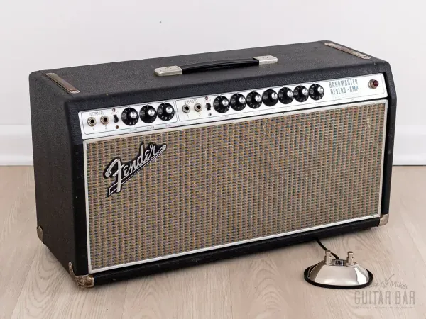 1968 Fender Bandmaster Reverb TFL5005D Drip Edge Vintage Tube Amp Head w/ Ftsw