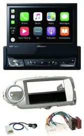 Автомагнитола для Toyota Yaris (2011–2014) Pioneer DVD, Bluetooth, DAB, USB, MP3, серебристый