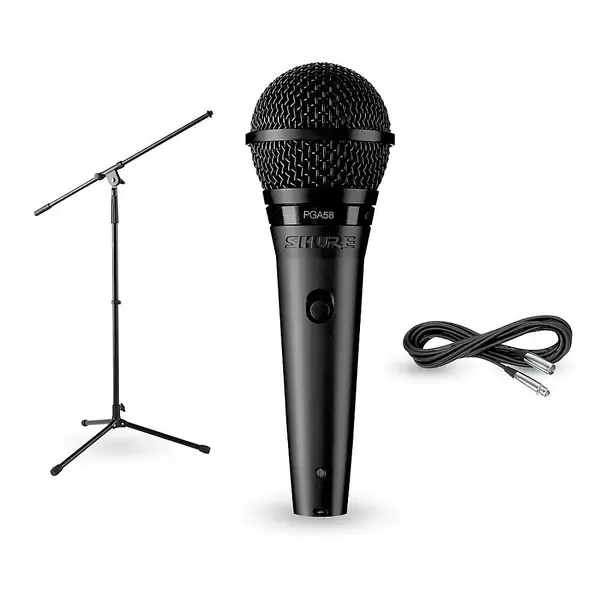 Вокальный микрофон Shure PGA58-LC со стойкой