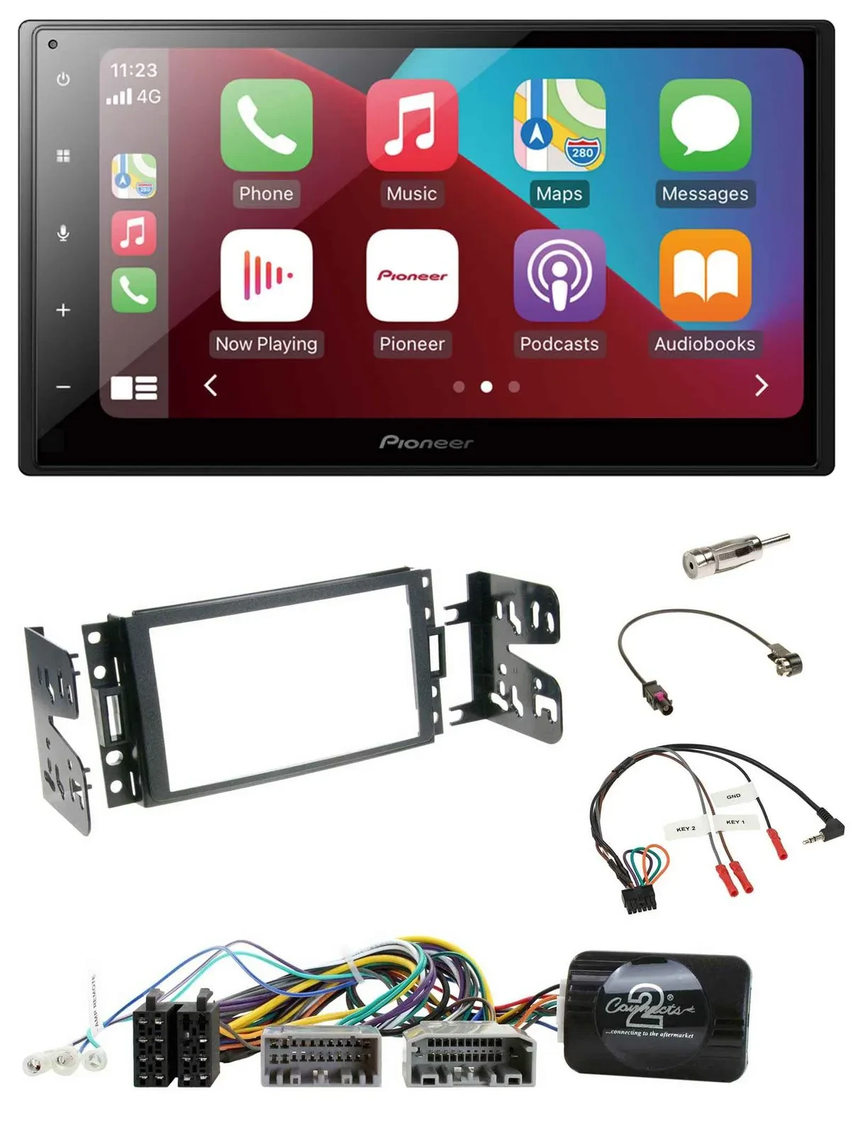 Pioneer USB Lenkrad DAB 2DIN Bluetooth Autoradio für Jeep Grand Cherokee 2011-20