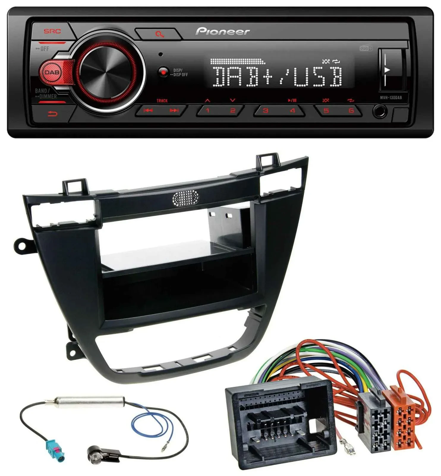 Автомагнитола для Opel Insignia (2008–2013) Pioneer 1 DIN, DAB, USB, AUX, MP3, черная