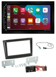 Автомагнитола ESX 2DIN, DAB, USB, MP3, Bluetooth, для Fiat Doblo (с 2015), черный