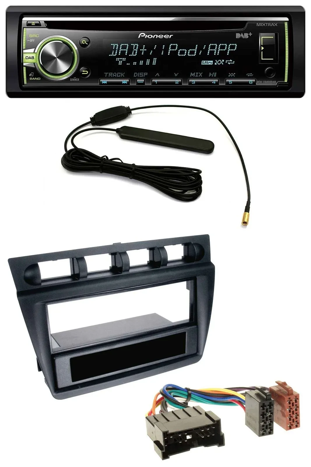 Автомагнитола для Kia Picanto (с 2006) Pioneer MP3 USB CD DAB AUX, черный