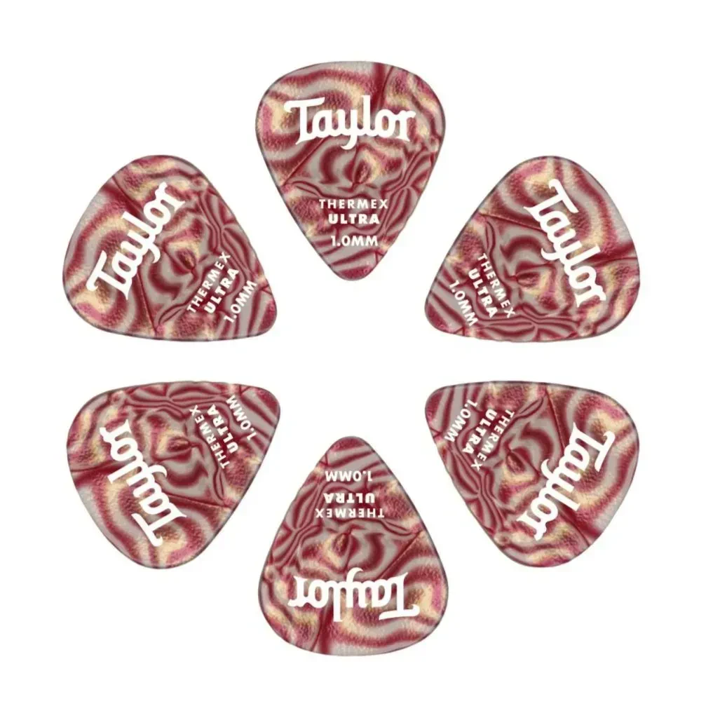 Медиаторы Taylor Premium 351 Thermex Ultra Red Swirl 1.0 (6 штук)