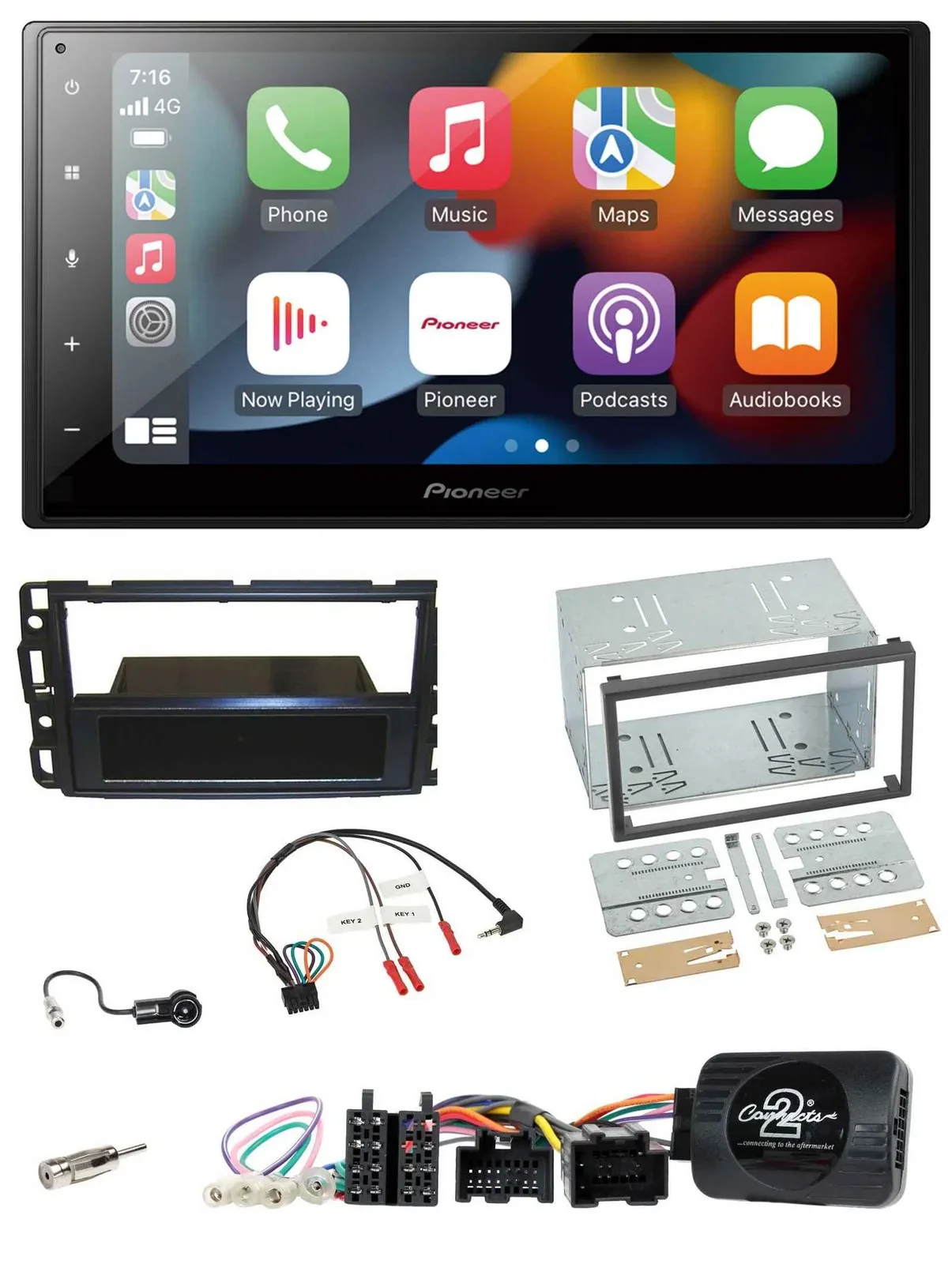 Pioneer DAB Bluetooth 2DIN USB Lenkrad Autoradio für Cadillac BLS YSCF 2006-2010