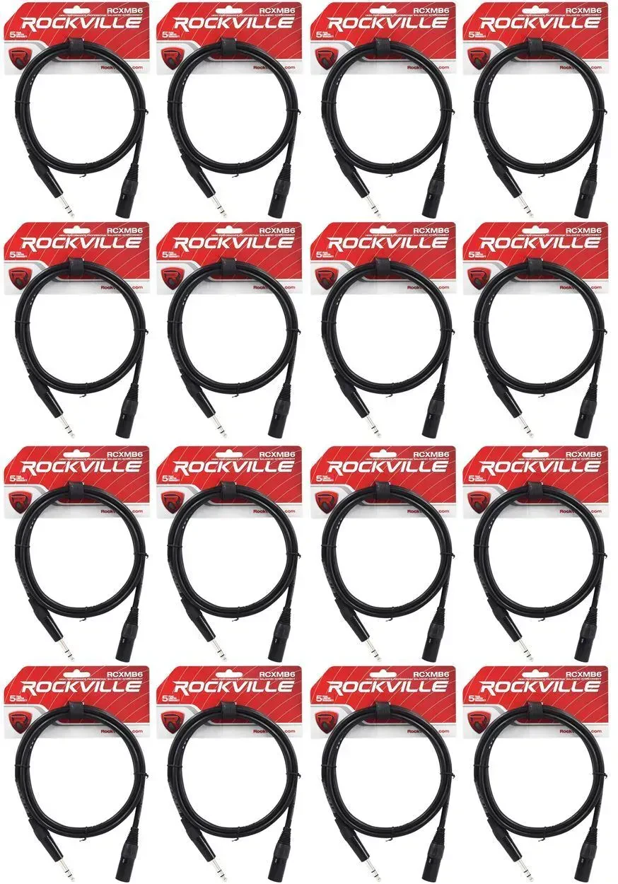 Коммутационный кабель Rockville RCXMB6-B Black 1.8 м (16 штук)