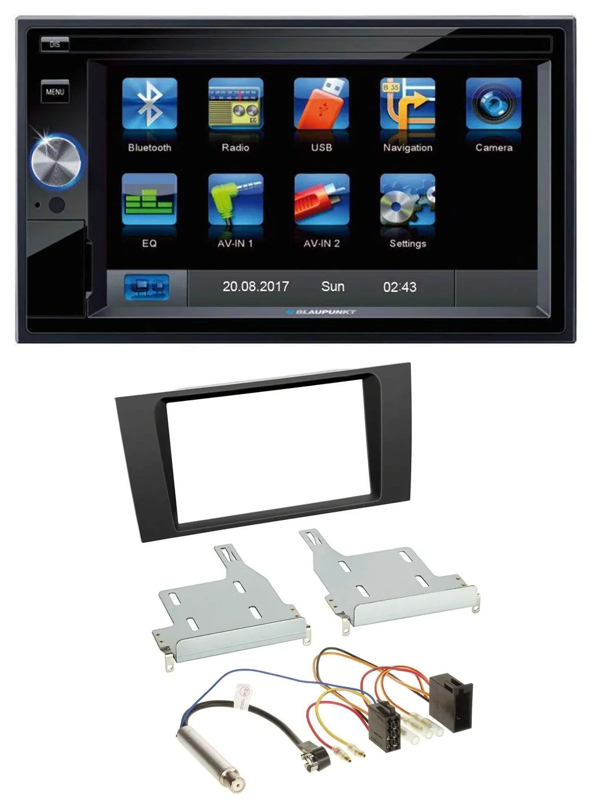 Blaupunkt SD Bluetooth 2DIN MP3 USB AUX Autoradio für Audi A4 B5 1999-2001 Symph