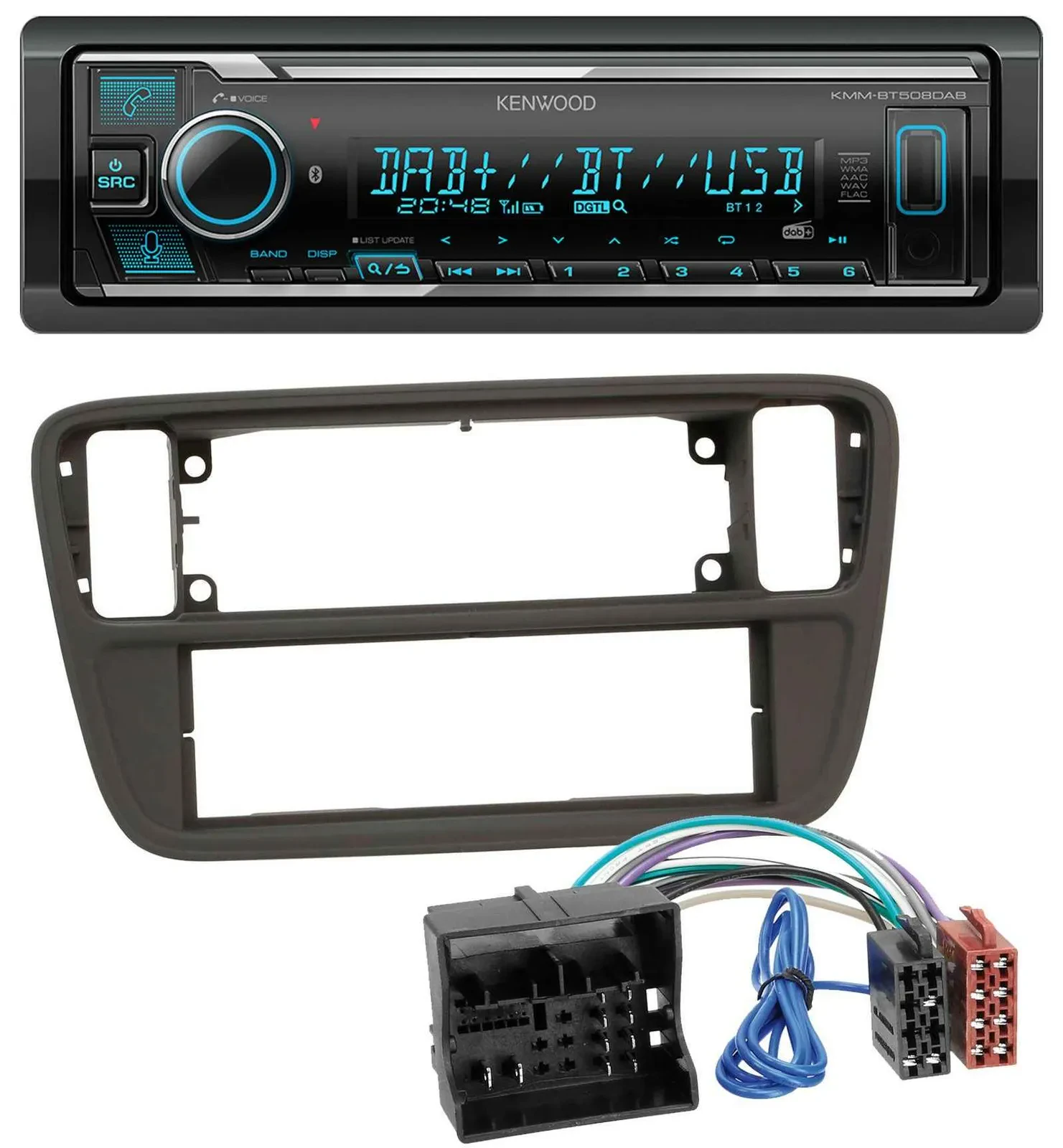 Автомагнитола для Seat Mii (с 2011) Kenwood Bluetooth, DAB, USB, MP3