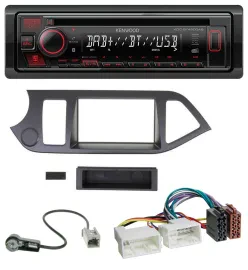 Kenwood MP3 CD USB Bluetooth DAB Autoradio für Kia Picanto ab 2011 ohne Start-St
