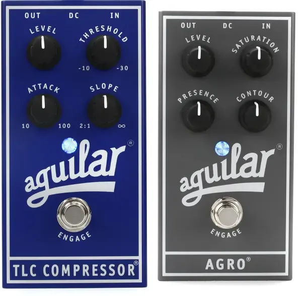 Педаль эффектов для бас-гитары Aguilar TLC Bass Compressor + Aguilar AGRO Bass Overdrive