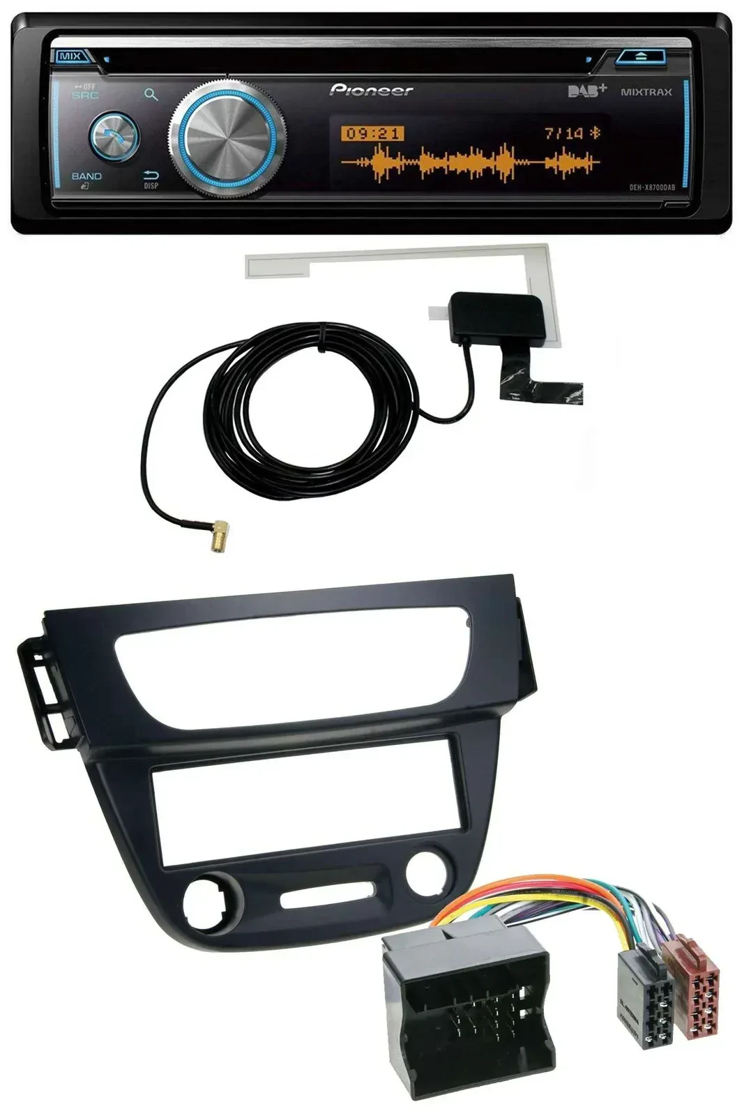 Автомагнитола Pioneer Bluetooth DAB MP3 USB CD для Renault Megane 3 (2009–2014) Quadlock