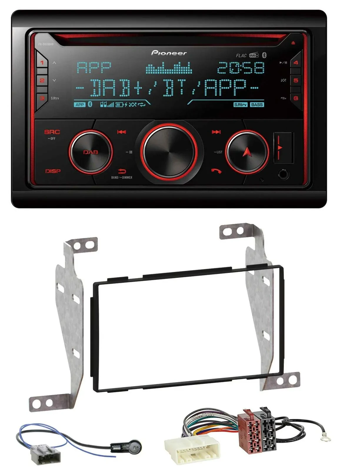 Автомагнитола Pioneer 2-DIN, DAB, Bluetooth, USB, CD, MP3 для Nissan Juke (2010–2014)