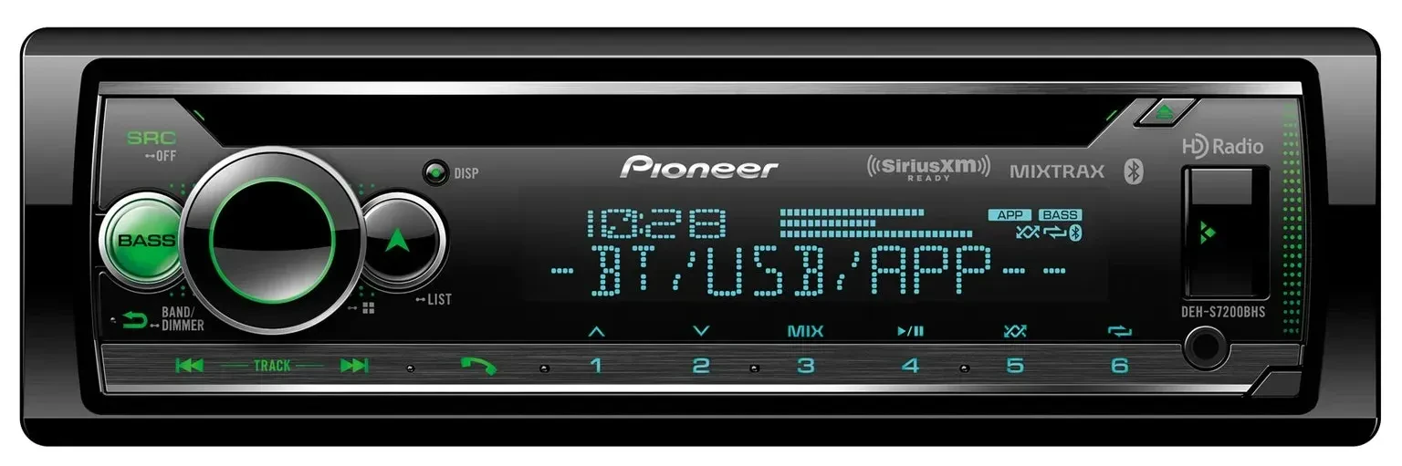 Автомагнитола Pioneer DEH-S7200BHS 1-DIN с CD и Bluetooth