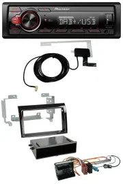Автомагнитола для Citroen Jumper 2006–2011 Pioneer 1-DIN, MP3, DAB, USB, AUX, разъём Quadlock, цвет чёрный глянец