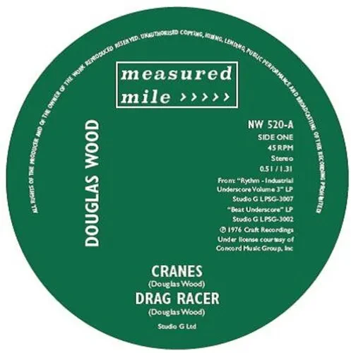 Виниловая пластинка Wood,Douglas / John - Cranes / Drag Racer / Sprocket Shuffle [New 7" Vinyl]