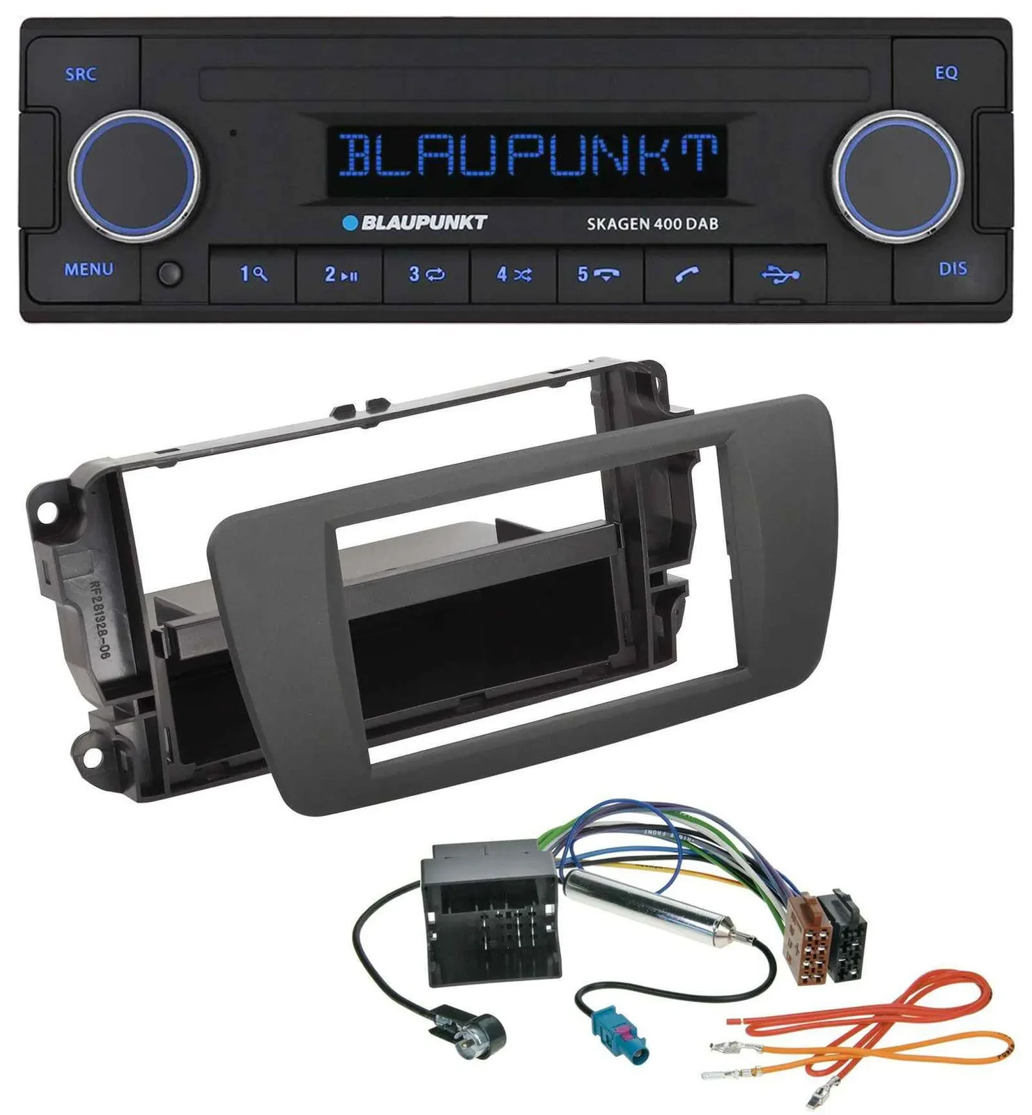 Blaupunkt DAB USB Bluetooth MP3 Autoradio für Seat Ibiza (ab 12) - tuam grey